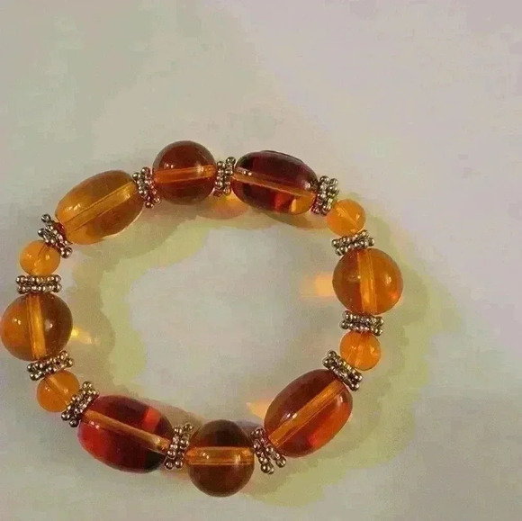 Halloween glass beaded bracelet - Picture 2 of 3